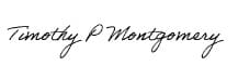 Timothy p montgomery logo on white background